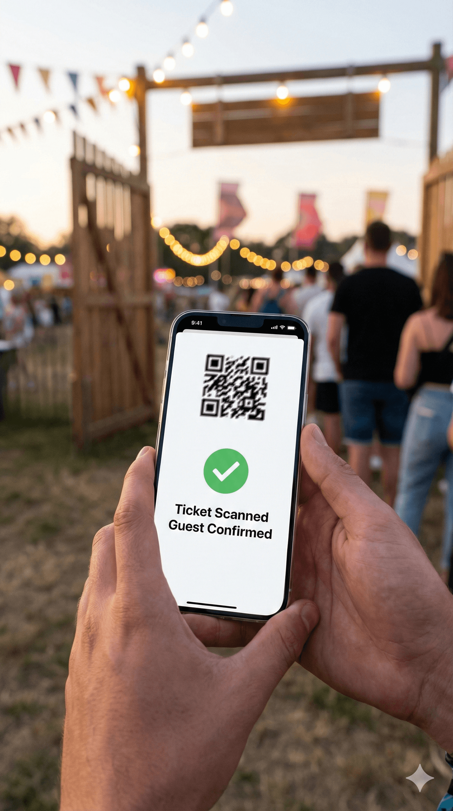 Scanner app showing ticket validation